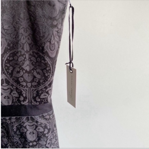 Lovers + Friends Suite Life dress black jacquard floral ruffle - Picture 5 of 10